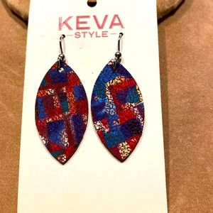 Fun Keva Style Leather Earrings